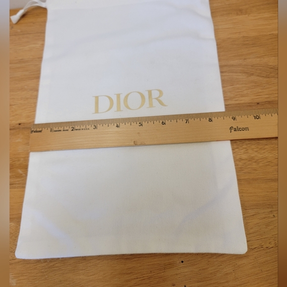 Authentic DIOR 13” x 8.5” White Canvas Cloth Drawstring - Picture 3 of 3